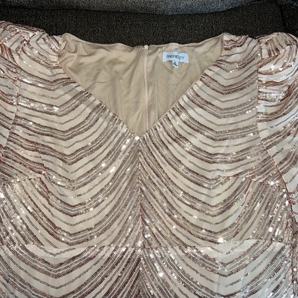 Faeriesty V-Neck Long Sleeve Sequin Cocktail Evening Holiday Dress Size 4XL - Picture 12 of 15